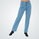 Classic Straight-Leg Denim – Light Blue Wash
