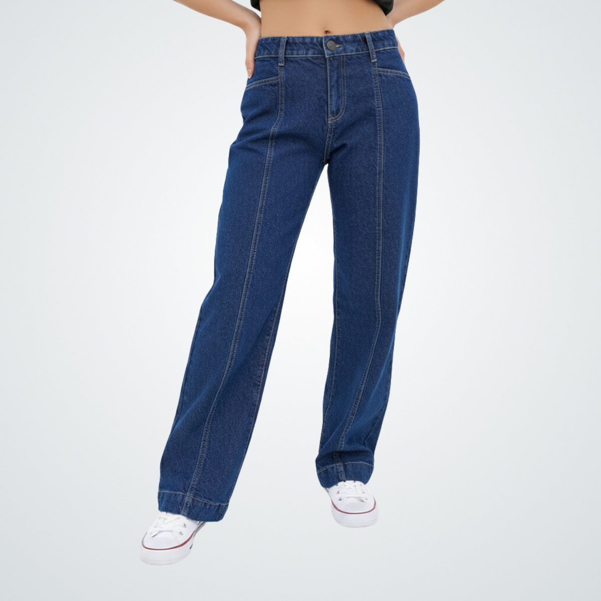 Deep Indigo Straight-Leg Denim
