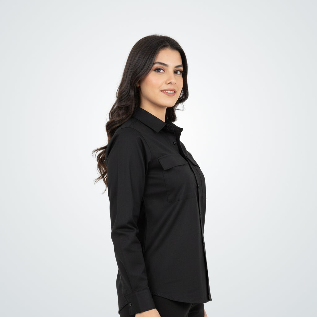 The Essential Flap Pocket Shirt | Classic Black