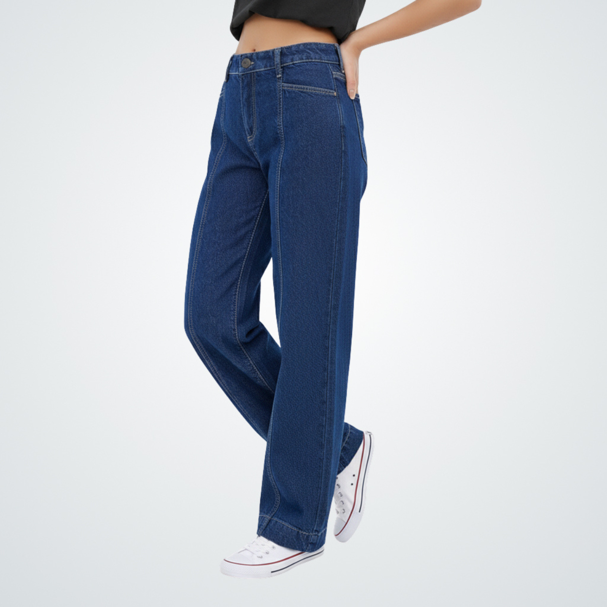 Deep Indigo Straight-Leg Denim