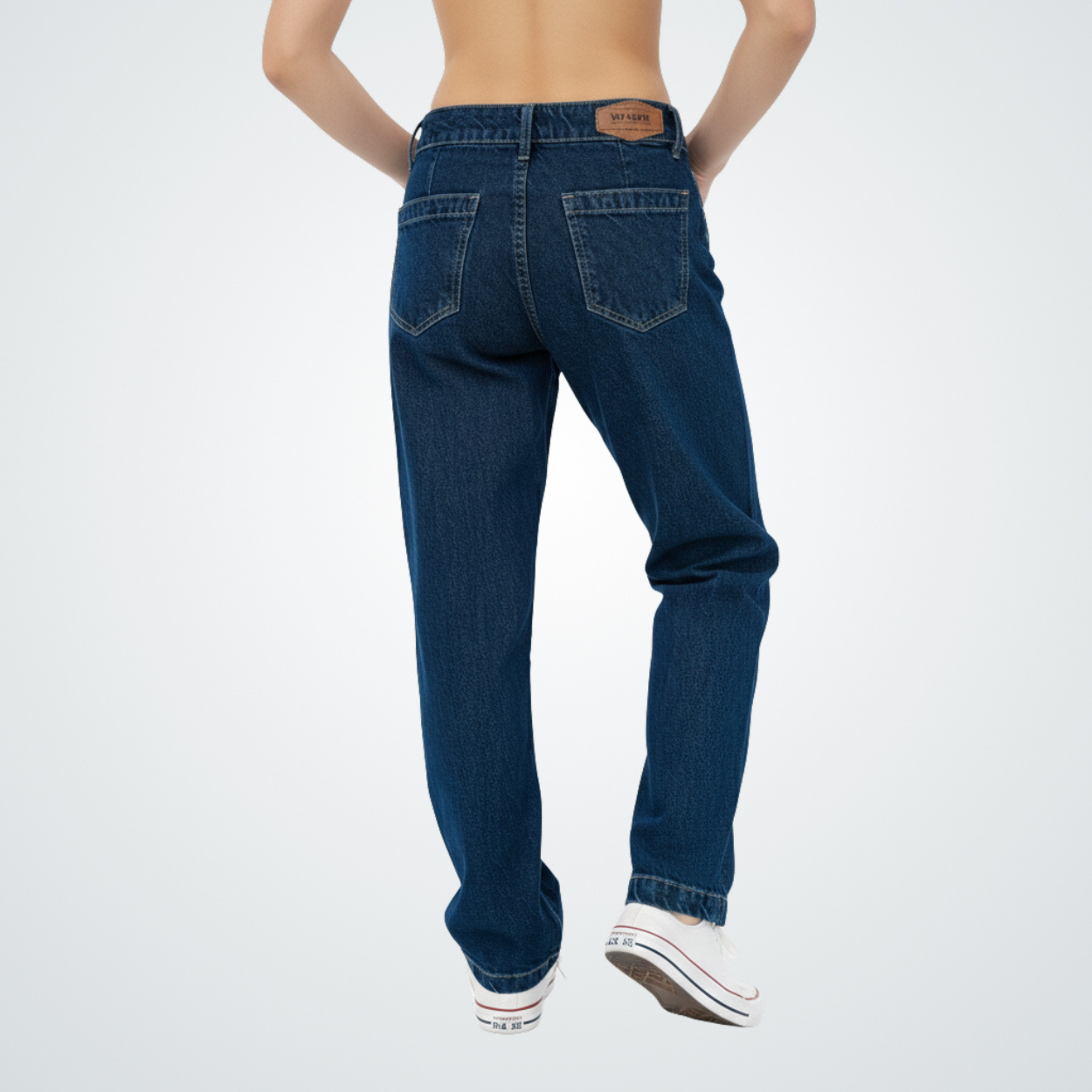 Midnight Stitch Straight-Leg Denim