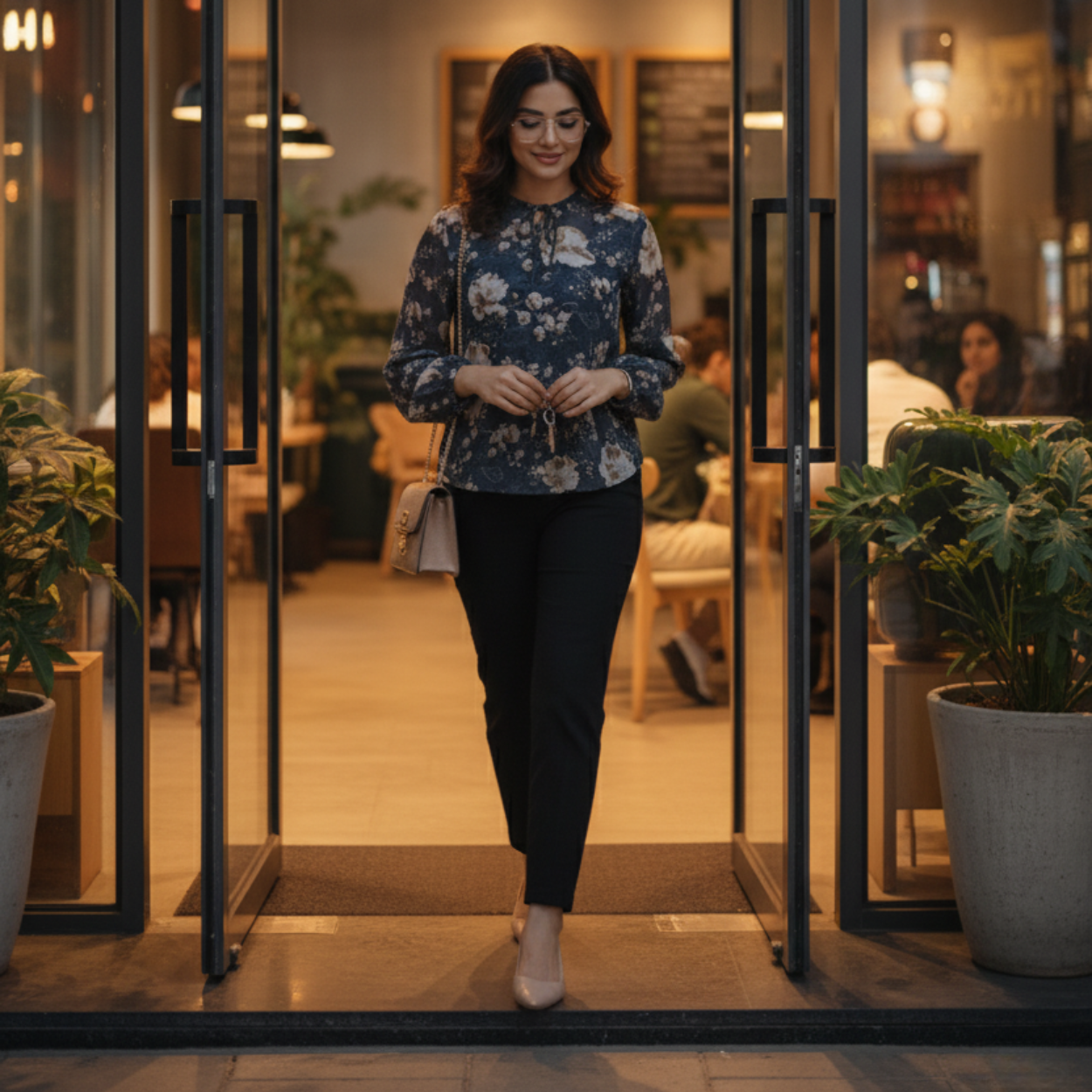 Midnight Garden Floral Top
