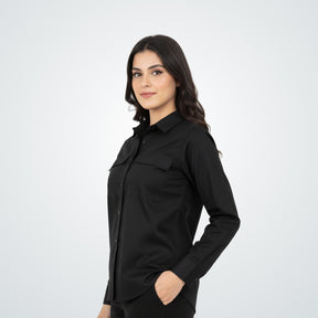 The Essential Flap Pocket Shirt | Classic Black