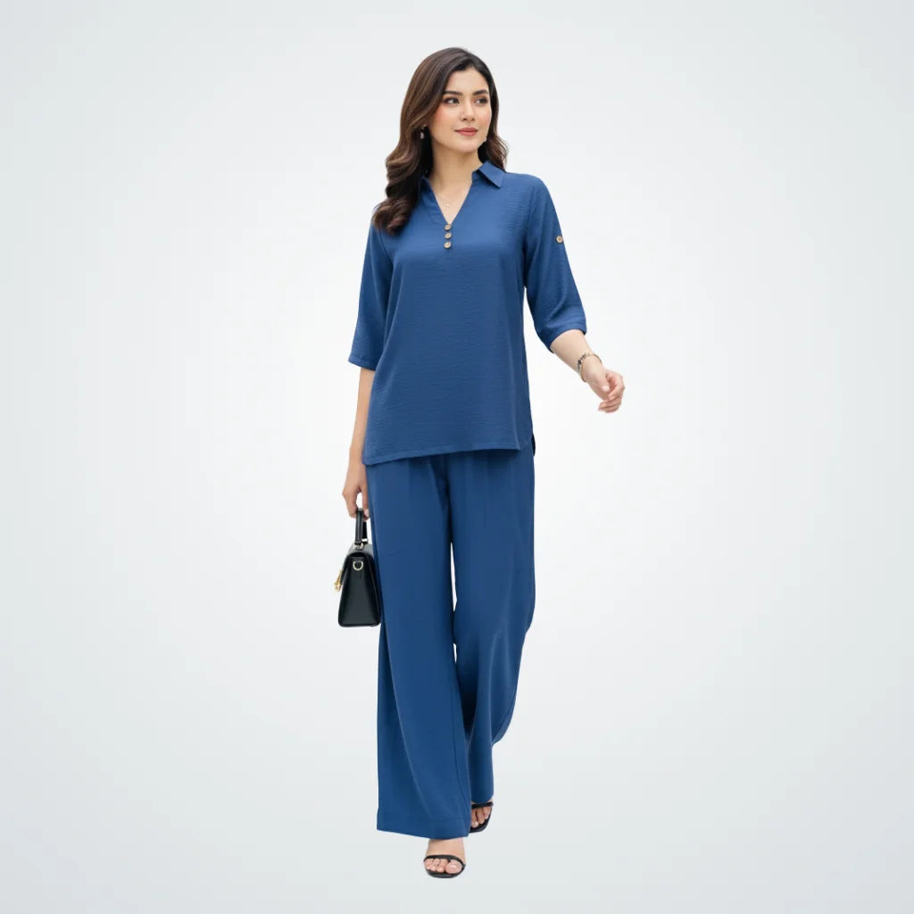 The Azure Textured Co-ord Set