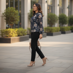 Midnight Garden Floral Top