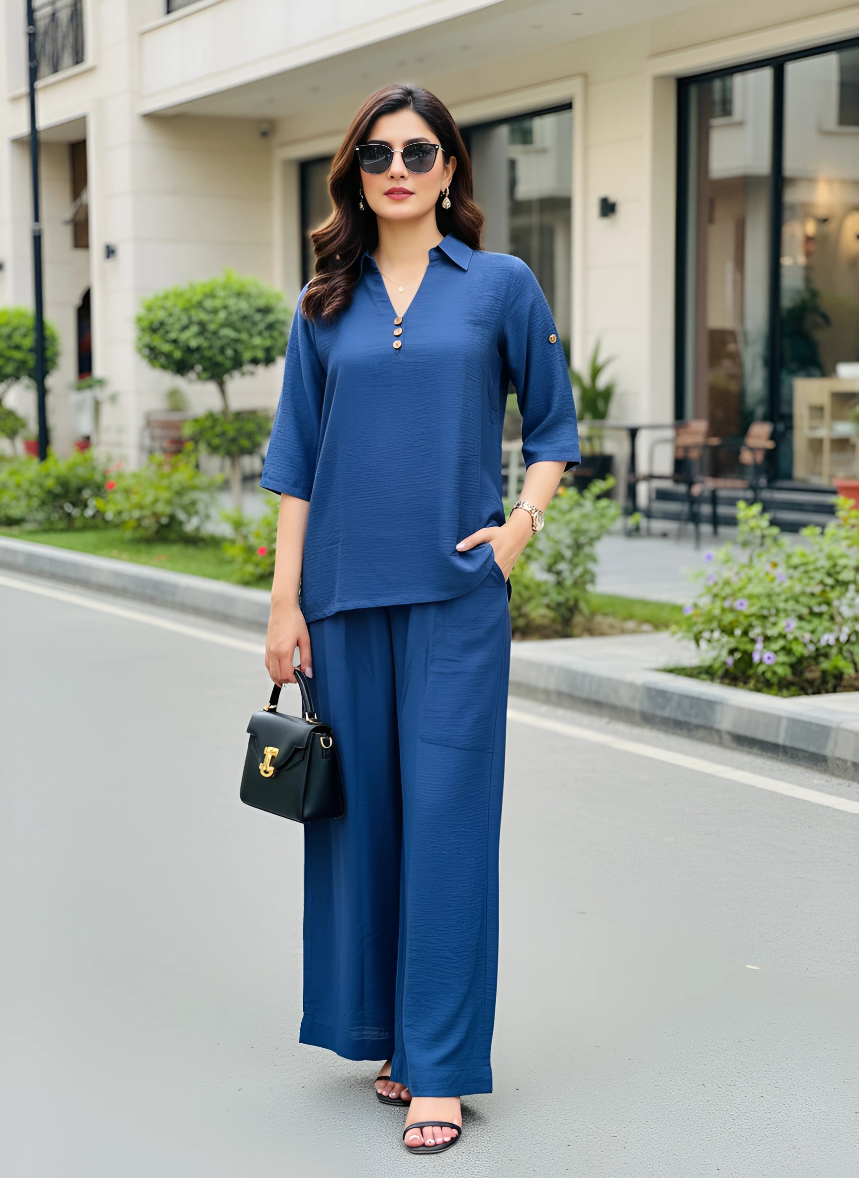 The Azure Textured Co-ord Set